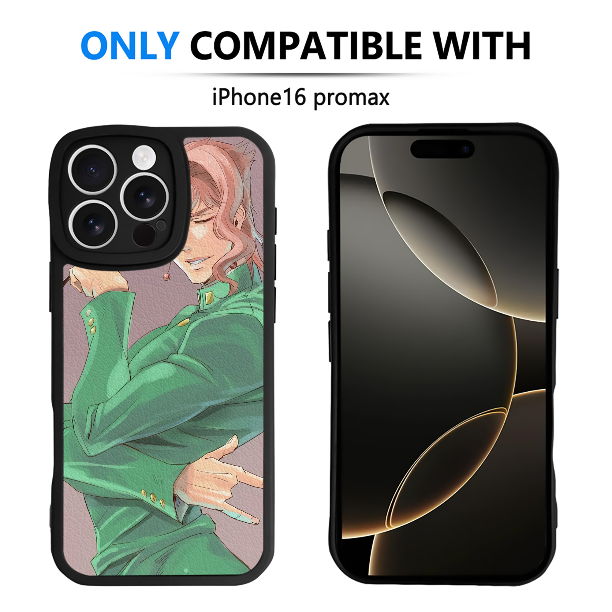 （画像用） ジョジョの奇妙な冒険 JoJo's Bizarre Adventure 【iPhone 16シリーズ対応】シリコンスマホケース（レザー調） 材質：シリコン